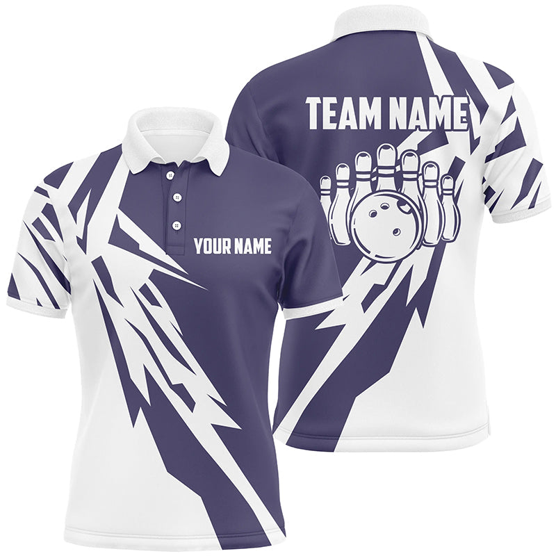 Personalisierte blaue Bowlingteam-Trikots, Herren-Bowlinghemden, Bowler-Geschenke IPHW5522