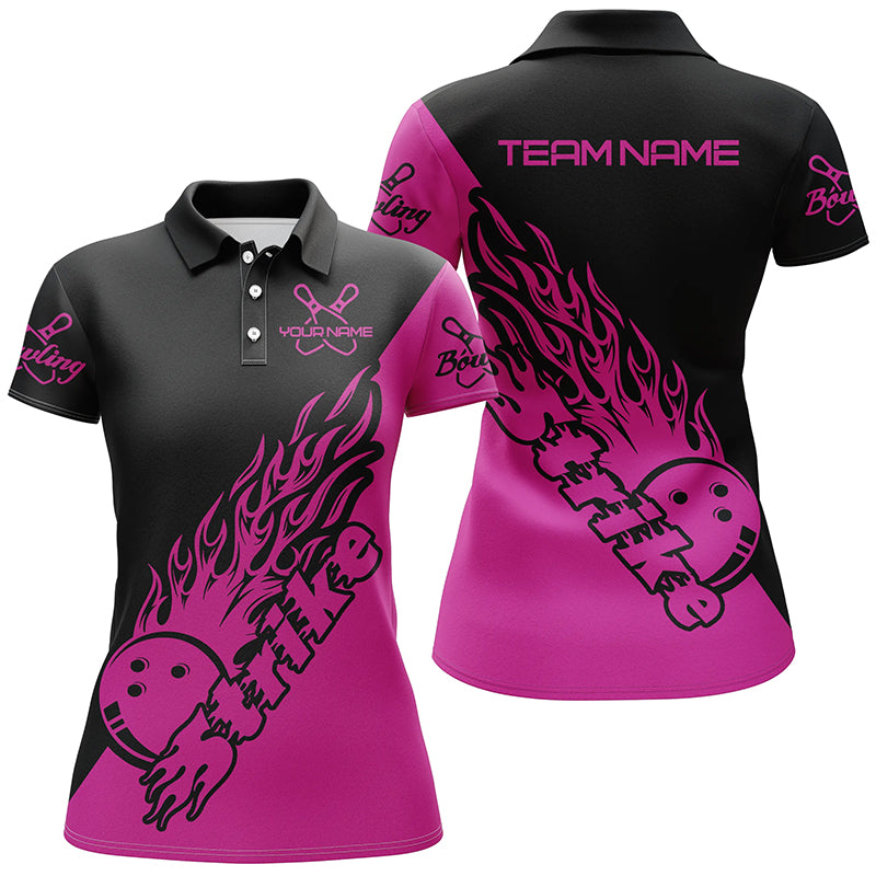 Individuelle Bowlinghemden für Damen, Bowlingteam-Hemden, Bowling Strike | Pink IPHW5172