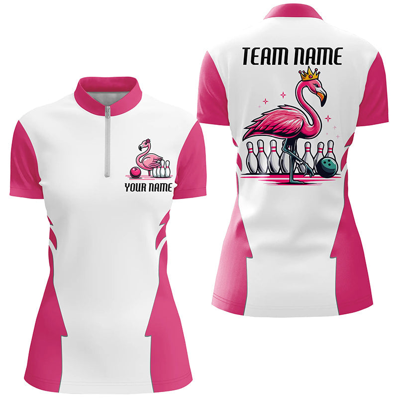 Pinke Flamingo individuelle Bowlingturnier-Teamhemden für Damen, Bowlingteamtrikots IPHW6681