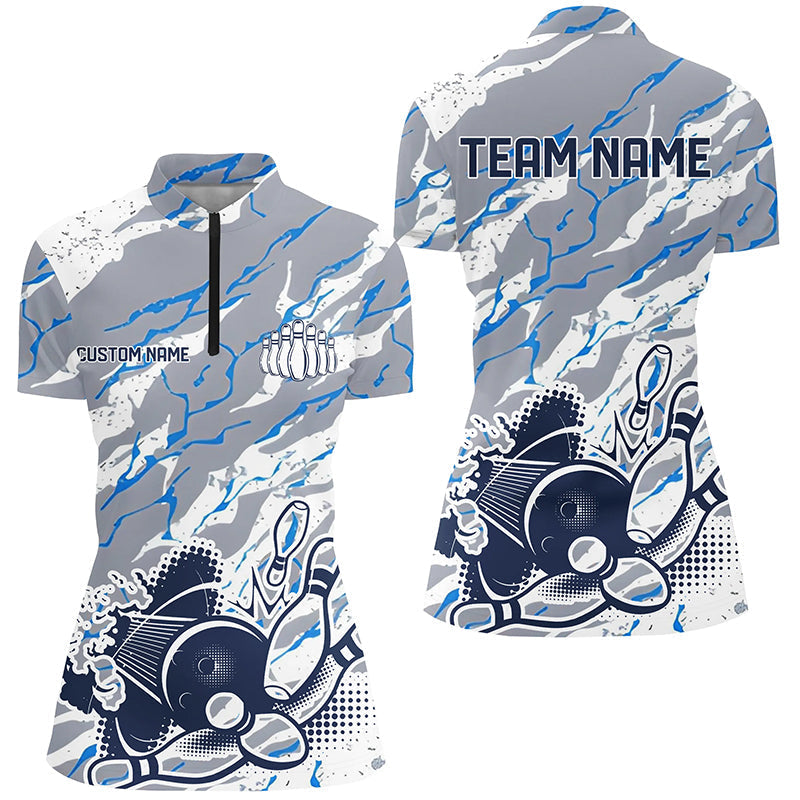 Personalisierte Bowlingteam-Trikots mit Name und Teamname, Bowling-Polohemd für Damen IPHW5344