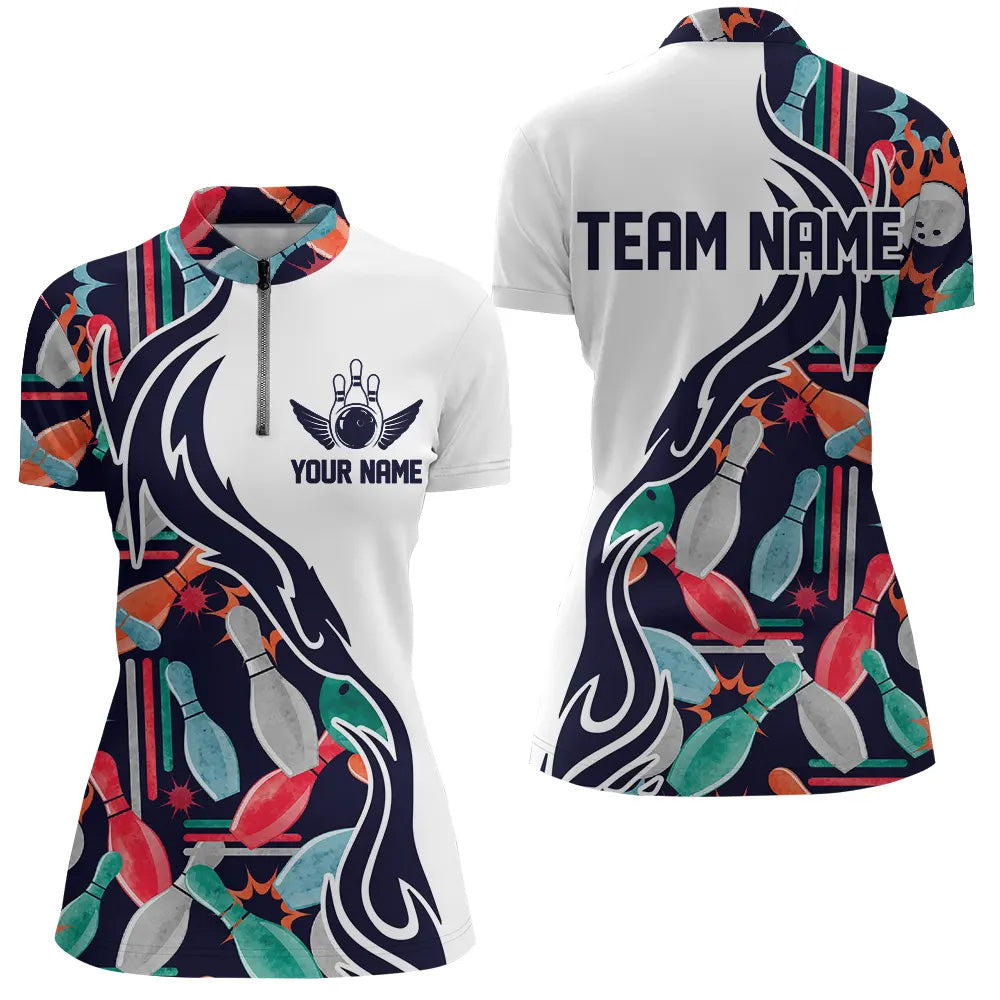 Individuelle Bowlinghemden für Damen, personalisierte Bowlingteam-Trikots IPHW4596