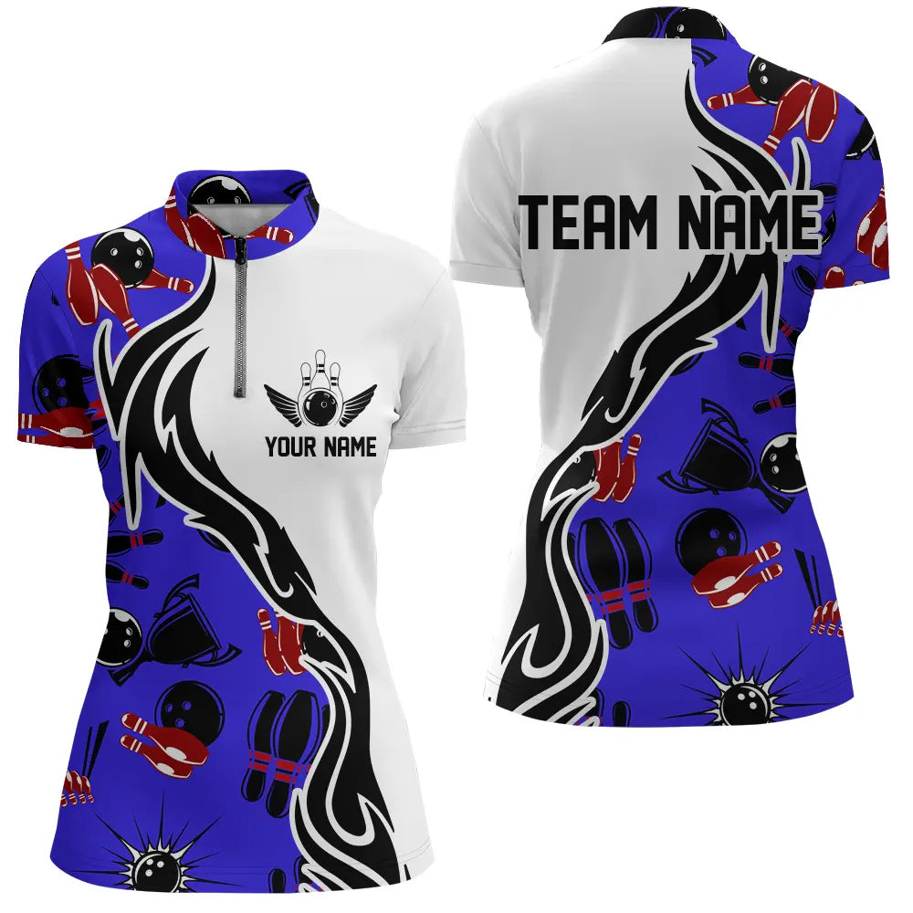 Individuelle Bowlinghemden für Damen, personalisierte Bowlingteam-Trikots, Bowlingmuster IPHW4957