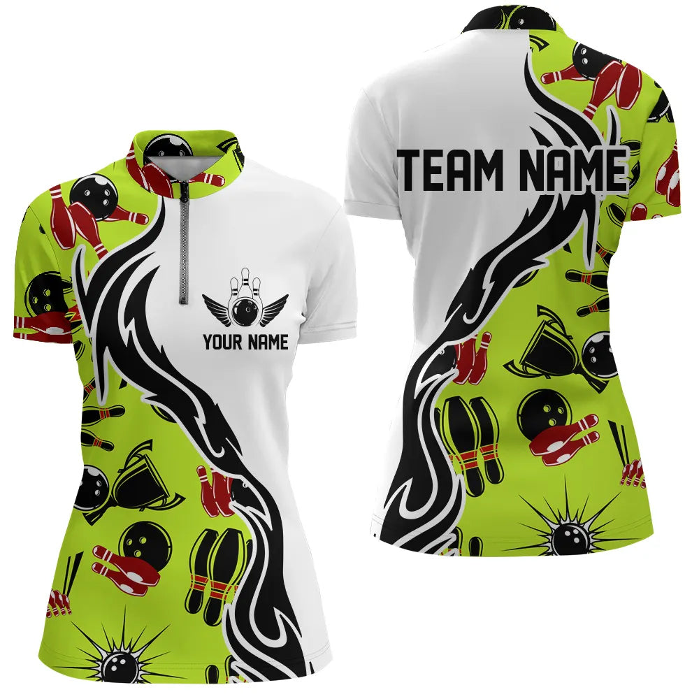 Individuelle Bowlinghemden für Damen, personalisierte Bowlingteam-Trikots, Bowlingmuster IPHW4958