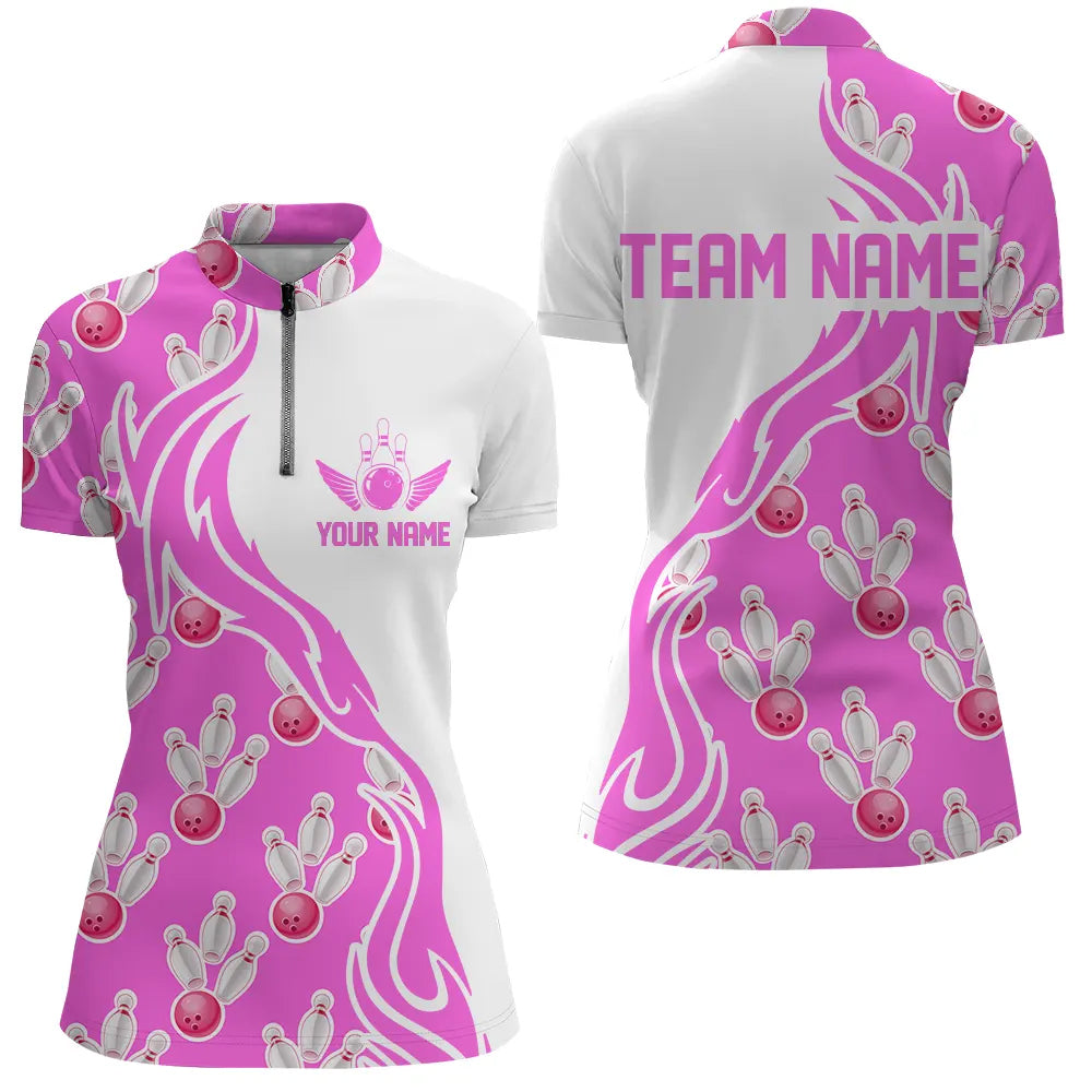 Individuelle Bowlinghemden für Damen, personalisierte Bowlingteam-Trikots, Bowlingmuster IPHW4963