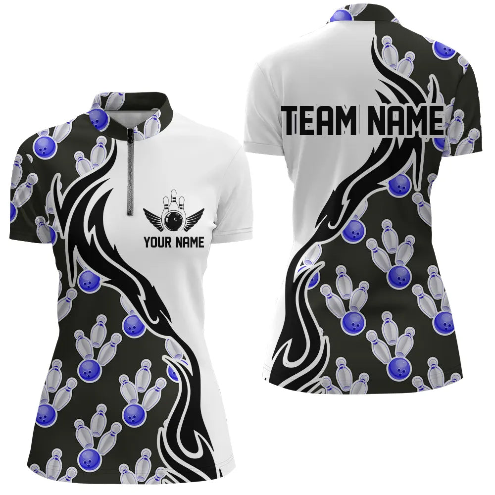 Individuelle Bowlinghemden für Damen, personalisierte Bowlingteam-Trikots, Bowlingmuster IPHW4964