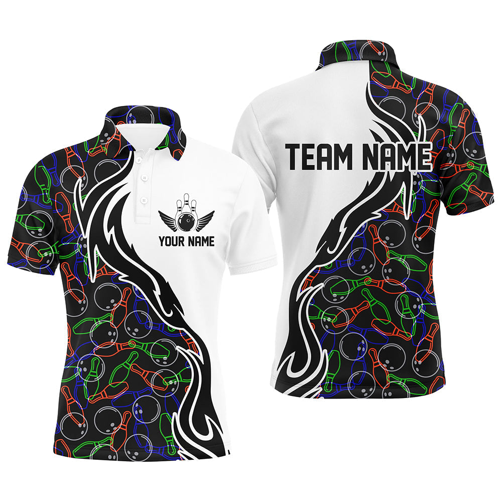Individuelle Namens-Bowlingteam-Hemden für Herren und Damen, Bowlingmuster-Bowlingliga-Trikots IPHW5485