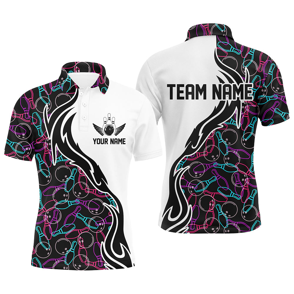 Individuelle Namens-Bowlingteam-Hemden für Herren und Damen, Bowlingmuster-Bowlingliga-Trikots IPHW5486