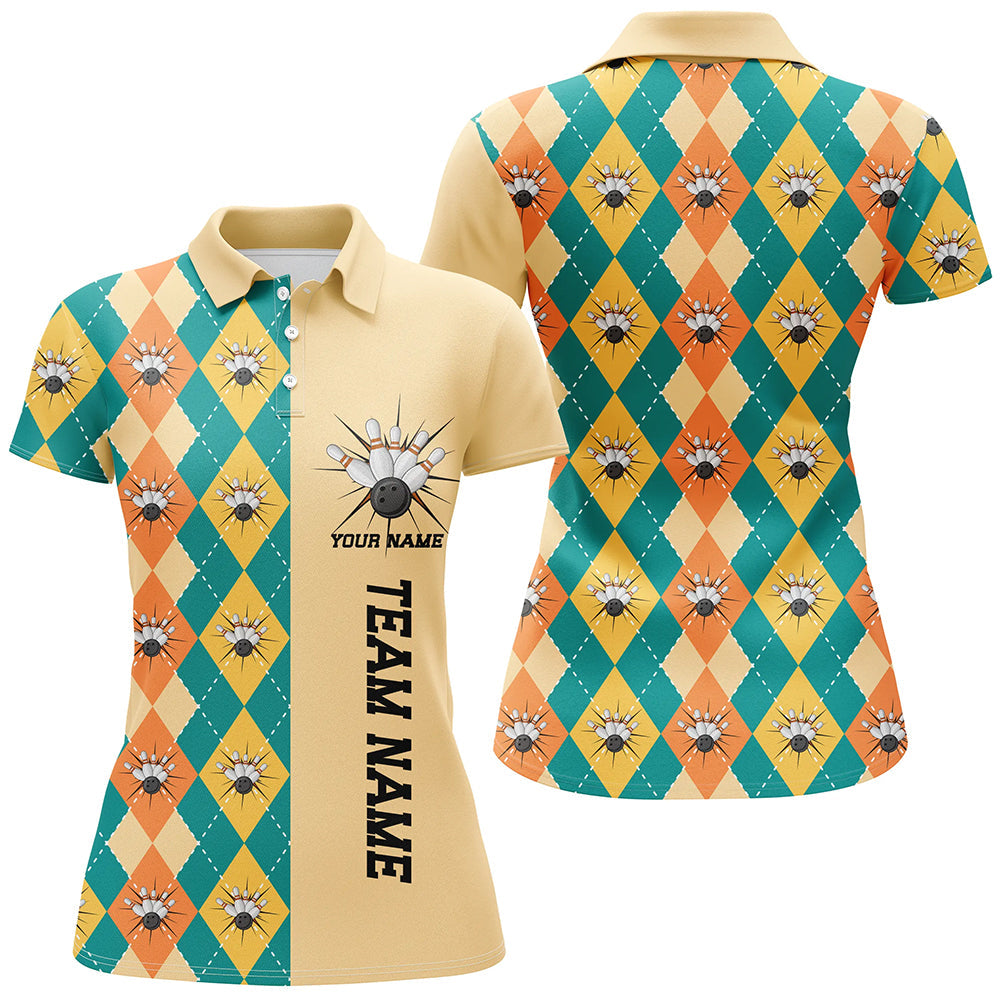 Personalisierte Vintage-Bowlinghemden für Damen, Herbst-Bowlingteam-Trikot, Weihnachts-Bowlinggeschenke IPHW5483