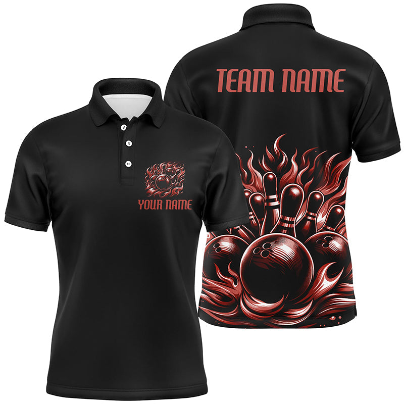 Personalisiertes mehrfarbiges Bowling-Polo, Quarter-Zip-Hemden für Herren, Damen und Kinder, individuelle Bowlingteam-Trikots IPHW5913