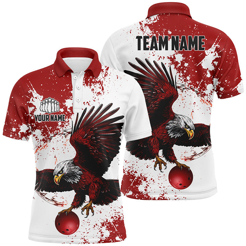 Individuelle Bowlinghemden mit Teamnamen für Herren und Damen, Adler-Bowlingtrikots IPHW5818