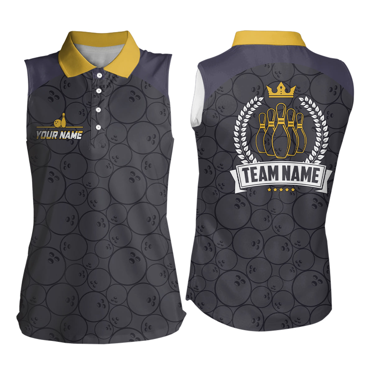 Ärmellose Bowling-Poloshirts – Individuelle Camo-Bowling-Team-Liga-Trikots, Retro-Bowling-Shirts NQS6756