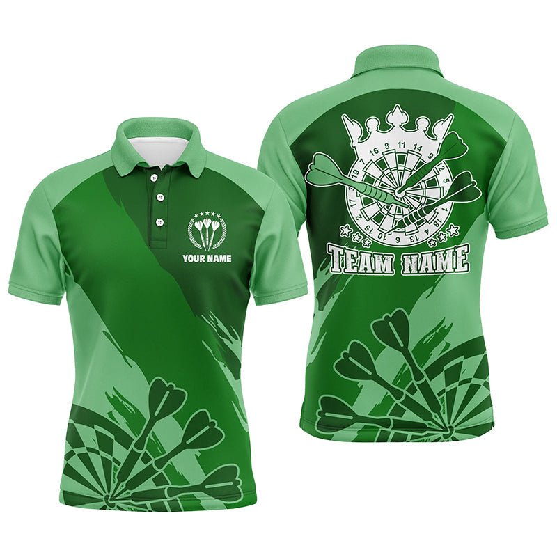 Personalisiertes Grünes Herren Darts Poloshirt – Individuelles Cooles Darts Shirt für Männer Darts Trikot LDT0802