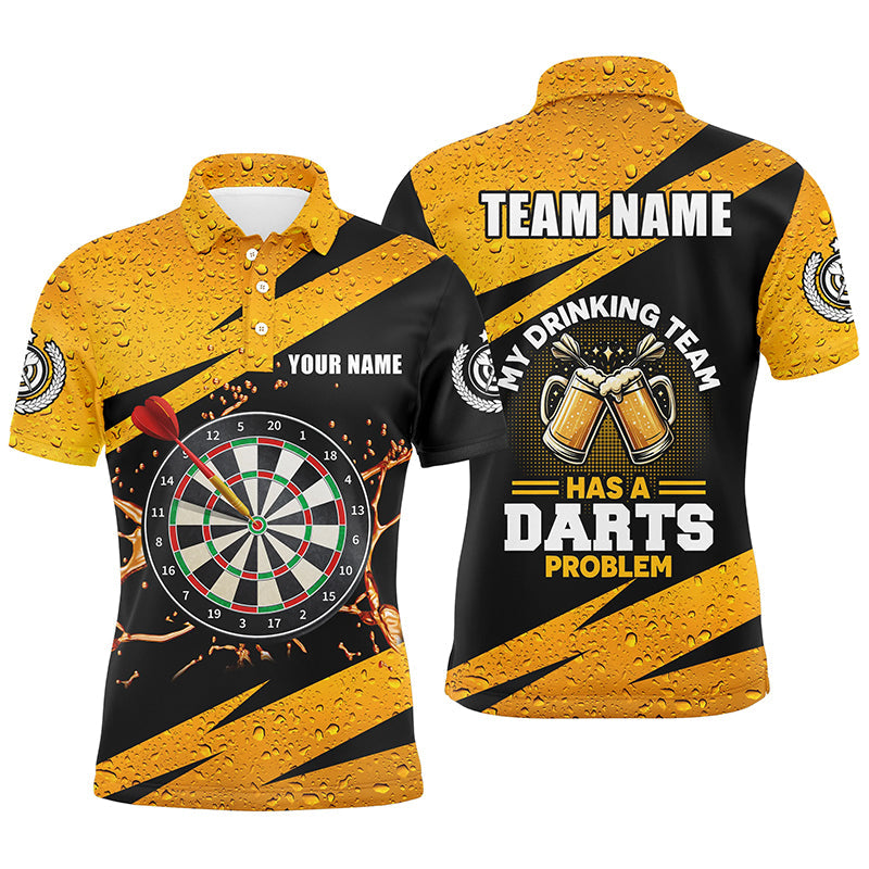 Mein Trinkteam hat ein Dartproblem Darts Poloshirt – Individuelles Bier-Darttrikot für Männer LDT1456