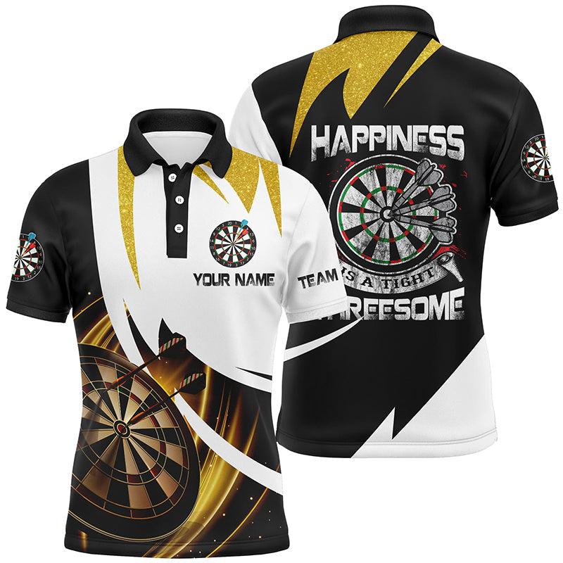 Glück ist ein enger Treffer – Personalisierter Herren Dart-Poloshirt – Individuelles Dart-Teamtrikot für Männer LDT0685