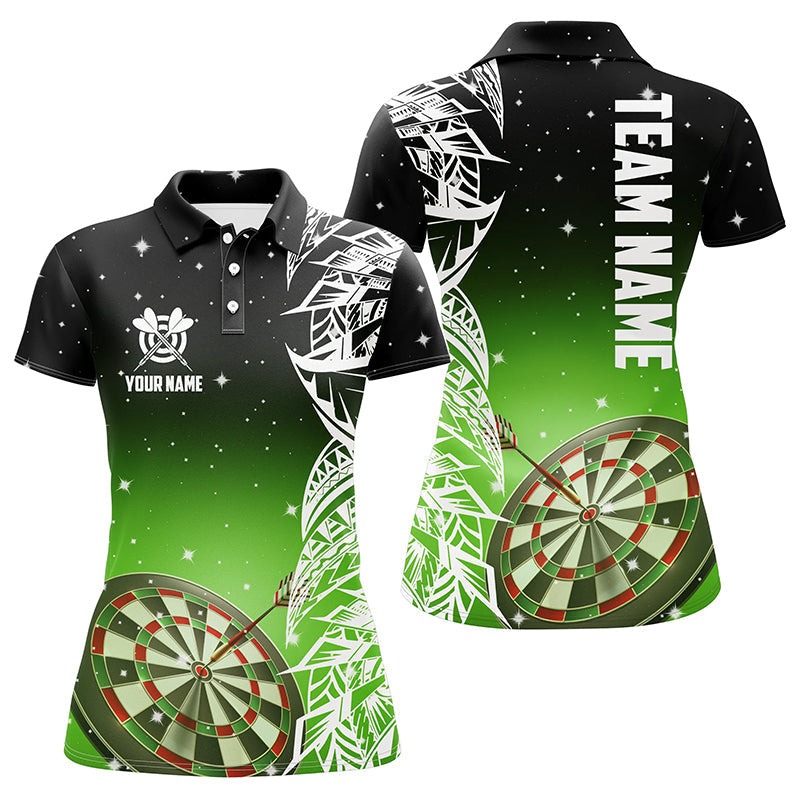 Individuelles Dartboard Grüne Version Dart Poloshirt für Herren, Dart Liga Shirts, Dart Trikot TDM1200