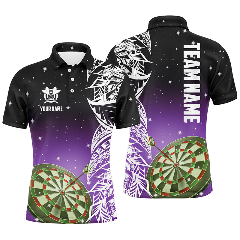 Individuelles Dartboard Lila Version Herren Poloshirt, Dart Liga Shirts, Dart Trikot TDM1203
