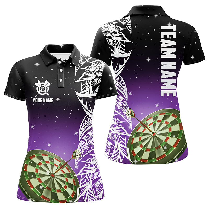 Individuelles Dartboard Lila Version Herren Poloshirt, Dart Liga Shirts, Dart Trikot TDM1203