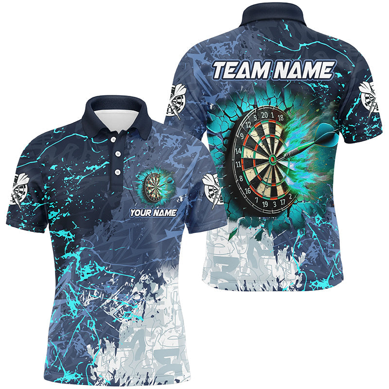 Individuelles Grunge Break Dartbrett Herren Poloshirt, Dart Teamtrikot TDM2189