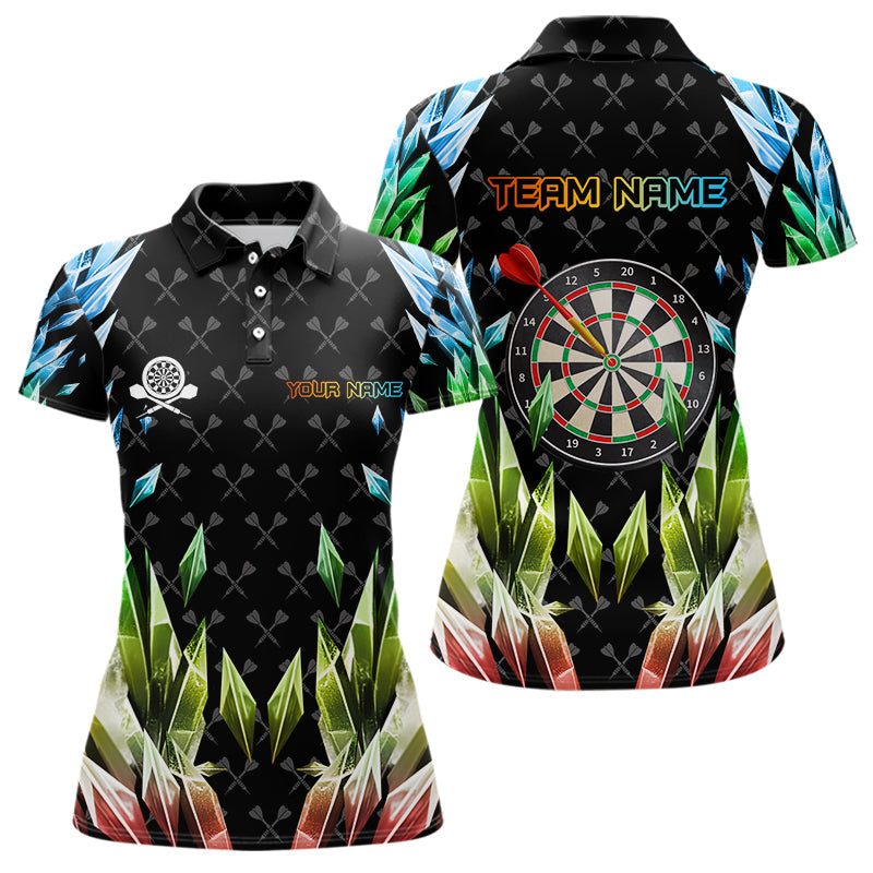 Individuelles Bunt Eisig Dartbrett Dart-Poloshirt für Damen, Cooles Dart-Trikot-Team TDM3584