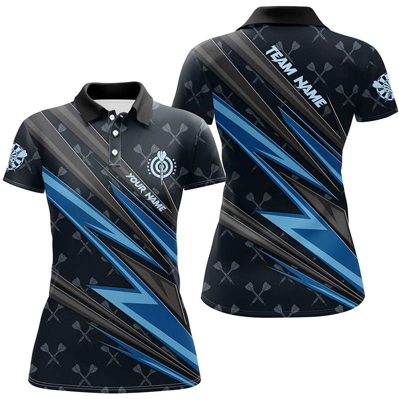 Individuelles Blaues Darttrikot Dart Poloshirt Für Herren, Dart Team Liga Shirt TDM1504