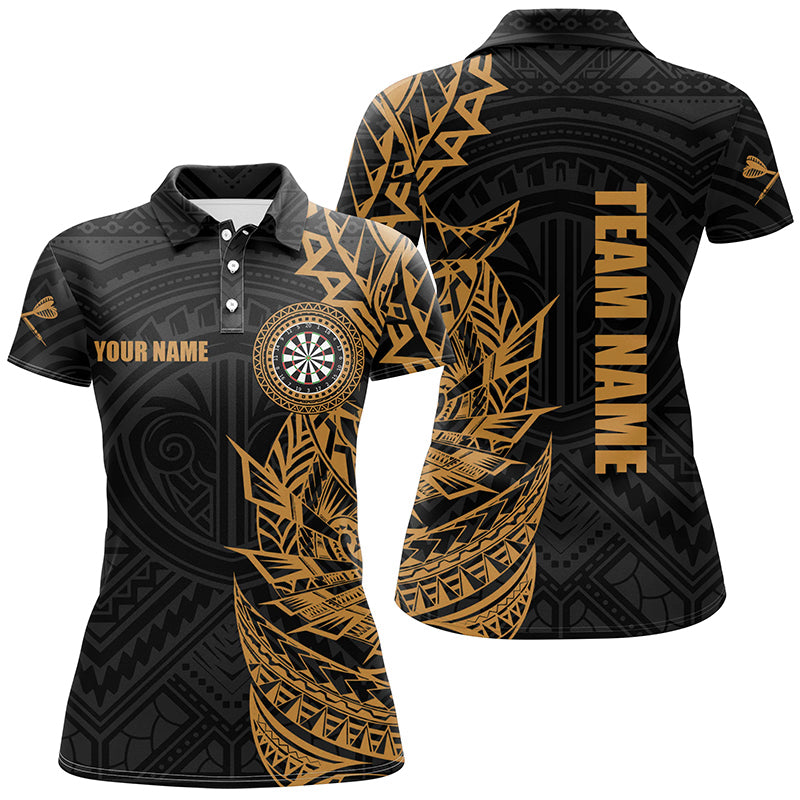 Individuelles Gold Tribal Dart Poloshirt für Damen, Dart Trikot TDM3062