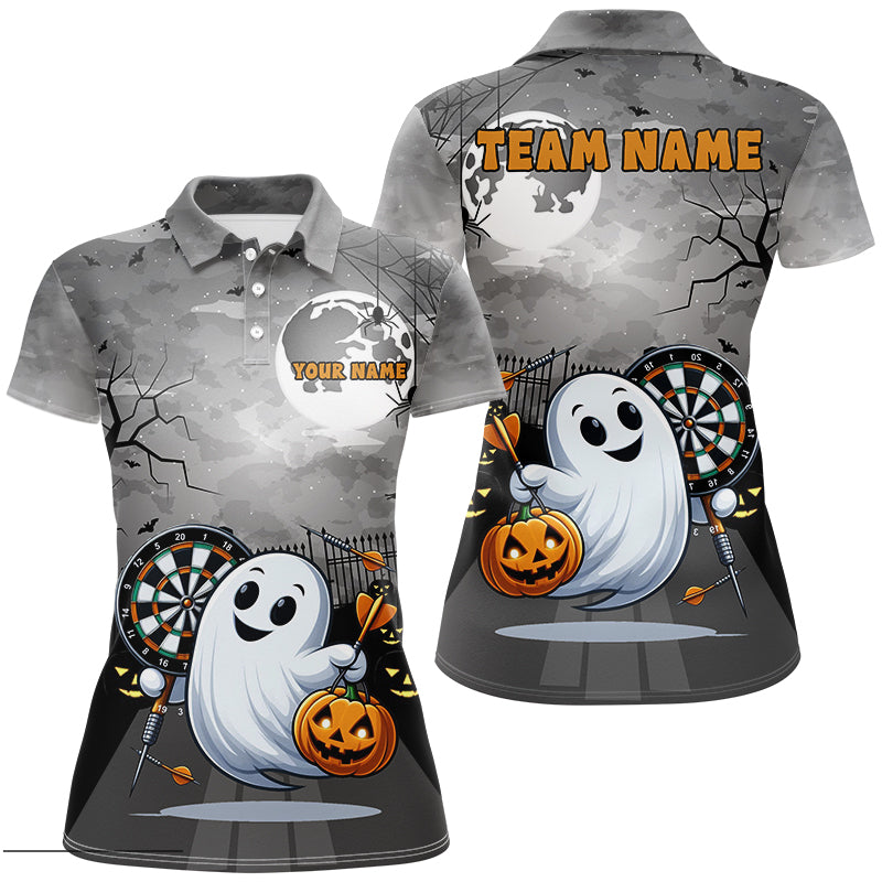 Individuelles Lustiges Geist Halloween Herren Poloshirt, Halloween-Darttrikot für Team TDM2628