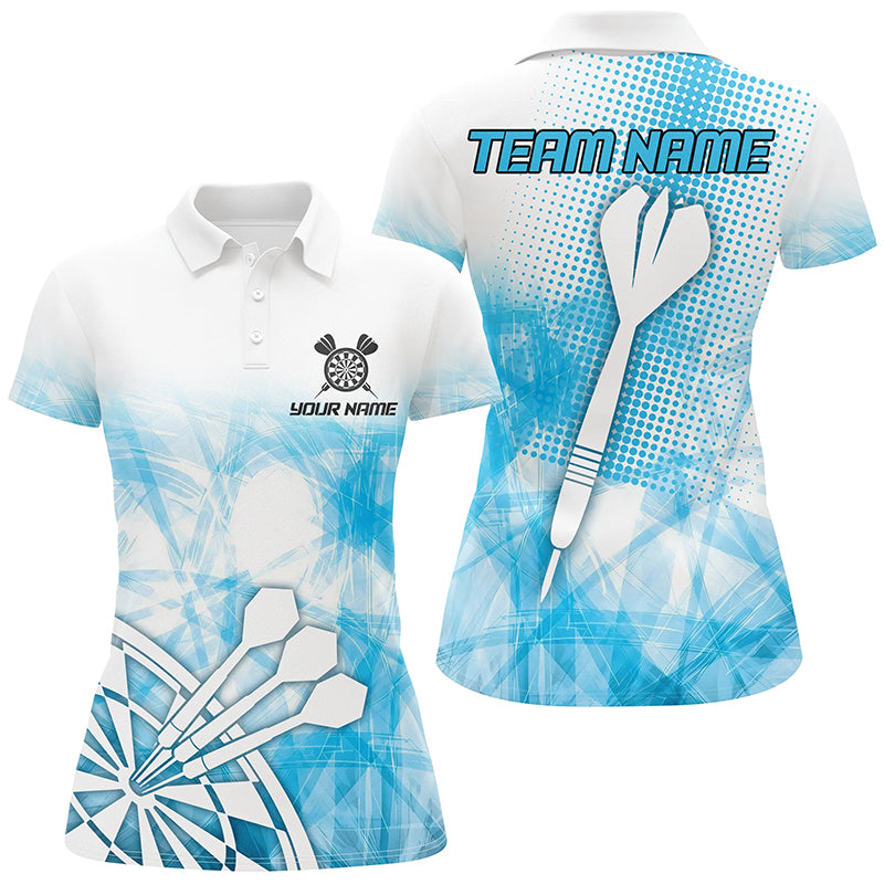 Individuelles Blaues Abstraktes Dart Poloshirt Für Herren, Dart-Team-Uniform TDM2455