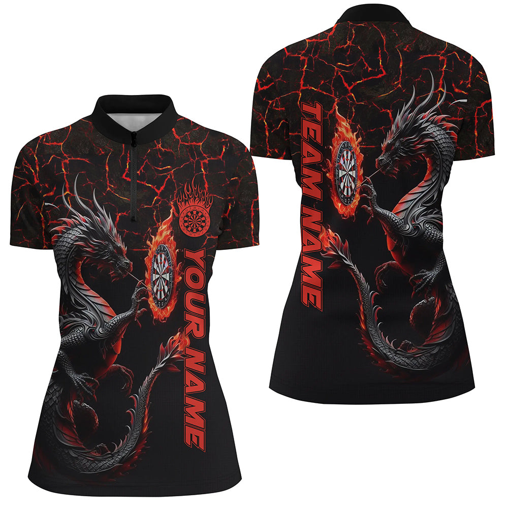 Roter Großer Drache 3D Druck Damen-Shirt, personalisiertes Liga-Teamtrikot TDM1841