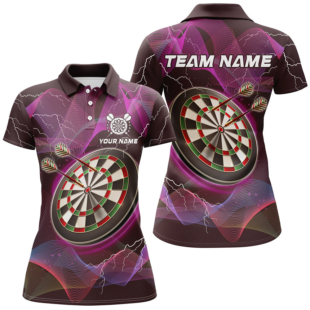 Individuelles Pinkes Dartbrett Herren Poloshirt, Darttrikot Für Teamspieler TDM2049