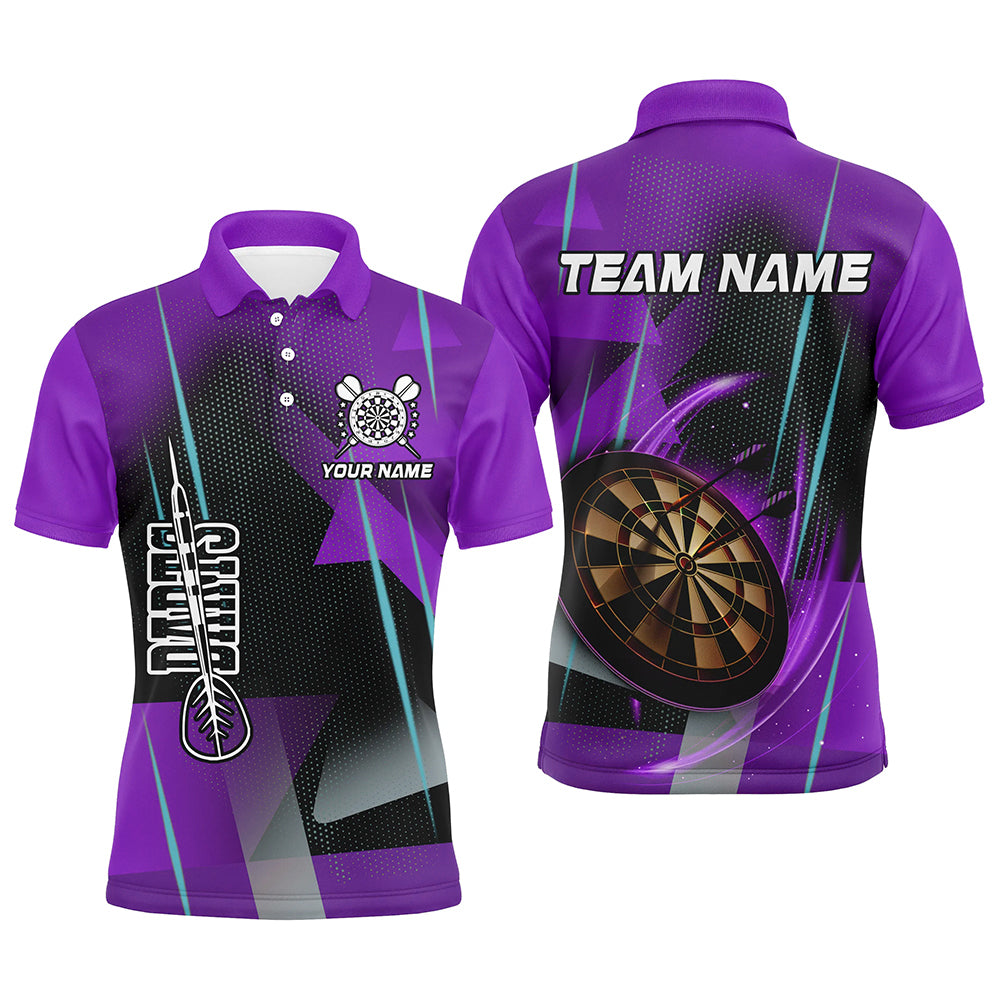 Individuelles Dart Poloshirt Für Herren, Lilanes Dart-Teamtrikot TDM2265
