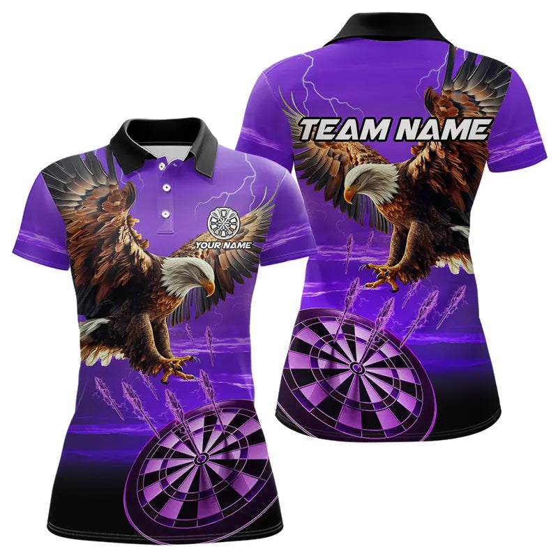 Individuelles Lilanes Dartbrett-Adler Dart-Poloshirt für Damen – Team Dart Trikot TDM3809