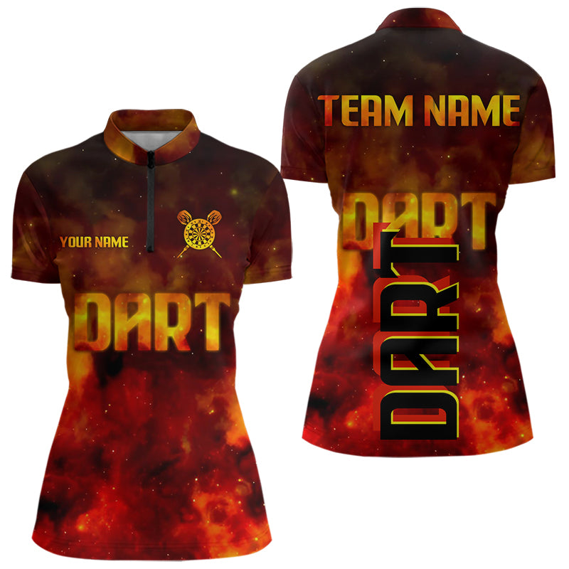 Personalisierte Flammen und Rauch, Dartshirts für Damen, Teamtrikots NYN0077