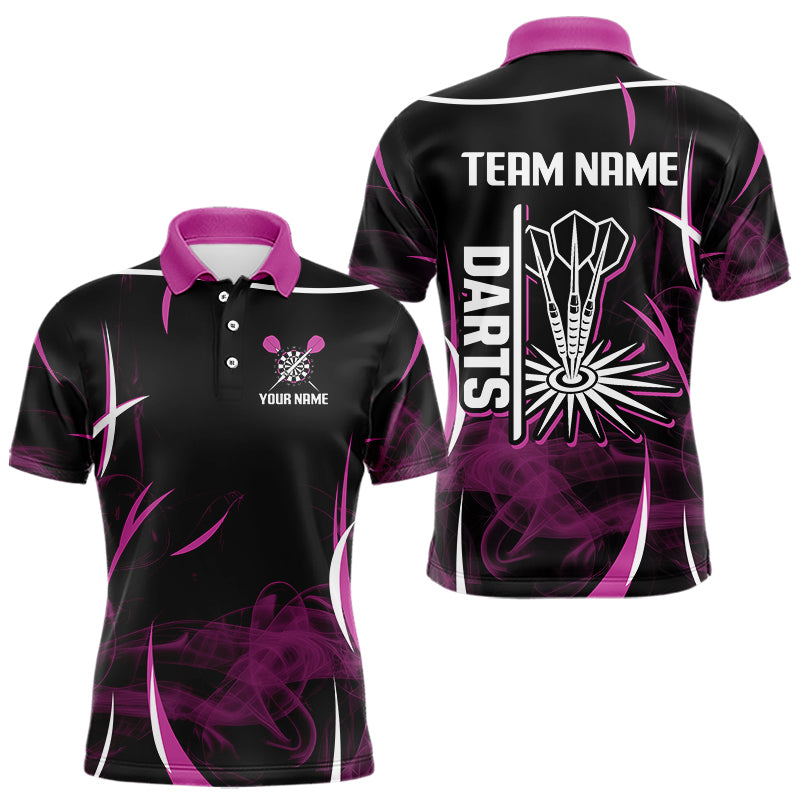 Personalisierte lila Rauch-Dartpfeile Dartshirt für Herren, Darttrikots NYN0104