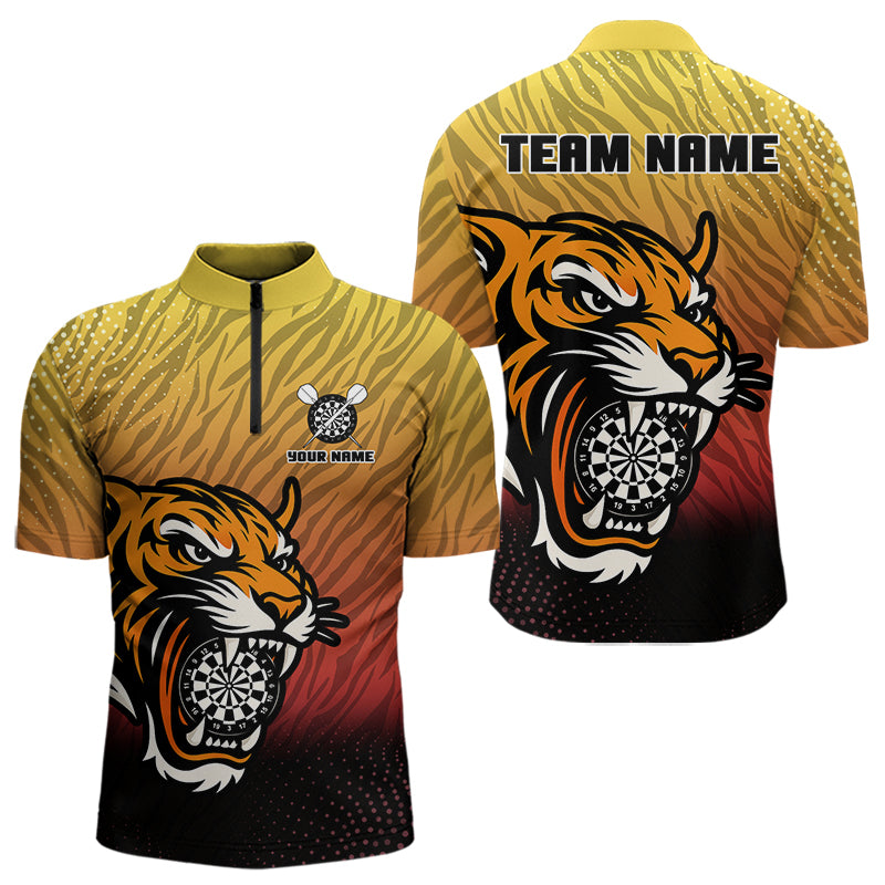Tiger-Dartboard mit Kratzmuster Personalisiertes Dartshirt für Herren, Teamtrikots NYN0106