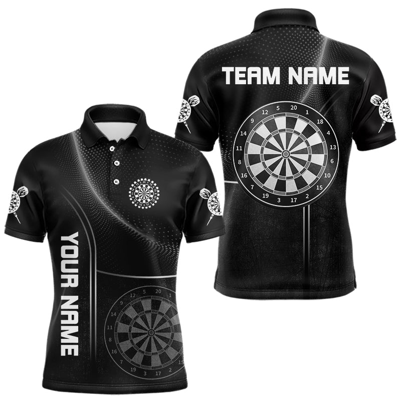 Rastermuster Dartboard, weiß in Linien im Grunge-Stil, Dartshirts für Herren, Darttrikots NYN0057