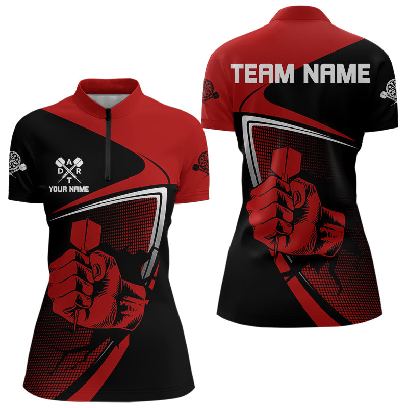 Individuelle Hand hält rote Pfeile, Dartshirts für Damen, Teamtrikots NYN0064