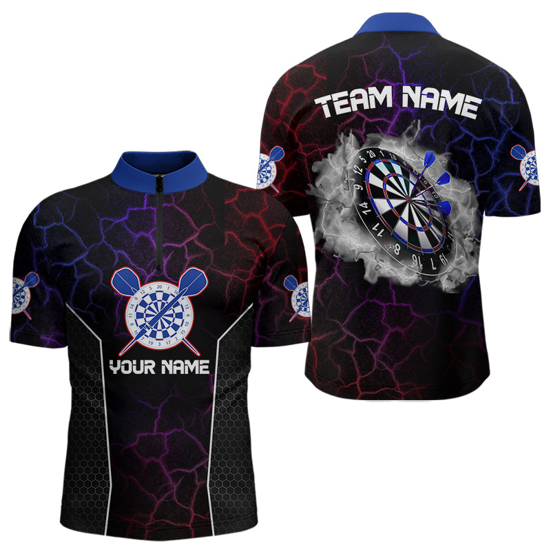 Mehrfarbiges Donner-Blitz-Rauch-Dartboard, Dartshirts für Herren, Darttrikots NYN0074