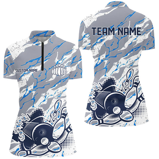 Personalisierte Bowlingteam-Trikots mit Name und Teamname, Bowling-Polohemd für Damen IPHW5344