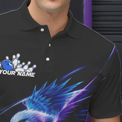 Maßgeschneidertes Adler-Bowling-Team-Polo-Shirt für Herren, Adler-Bowling-Turnier-Shirt Bowler-Outfit IPHW8560