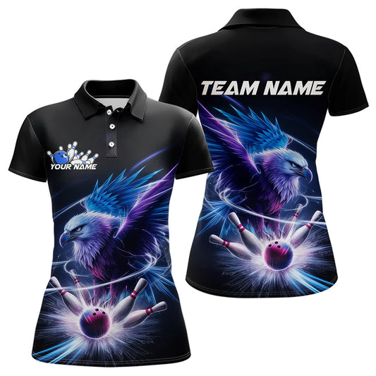 Maßgeschneidertes Adler-Bowling-Team-Polo-Shirt für Damen, Bowling-Turnier-Shirt Bowler-Outfit IPHW8560