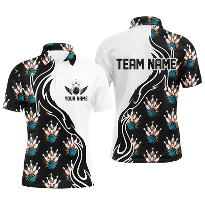 Strike Bowling, individuelle Polohemden für Herren und Damen, personalisierte Bowlingteam-Hemden IPHW6954