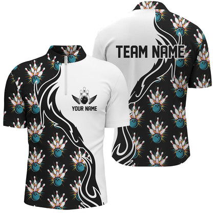 Strike Bowling, individuelle Polohemden für Herren und Damen, personalisierte Bowlingteam-Hemden IPHW6954