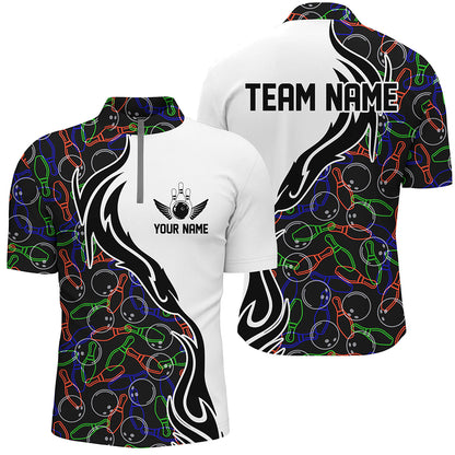 Individuelle Namens-Bowlingteam-Hemden für Herren und Damen, Bowlingmuster-Bowlingliga-Trikots IPHW5485
