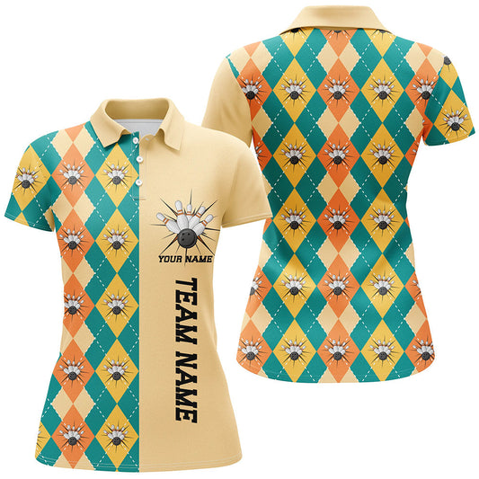 Personalisierte Vintage-Bowlinghemden für Damen, Herbst-Bowlingteam-Trikot, Weihnachts-Bowlinggeschenke IPHW5483