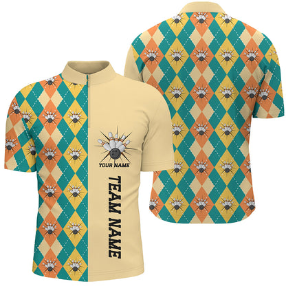 Personalisierte Vintage-Bowlinghemden für Herren, Herbst-Bowlingteam-Trikot, Weihnachts-Bowlinggeschenke IPHW5483