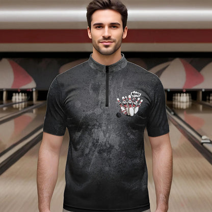 "Angry Bowling Pins Face" lustige Bowlinghemden für Herren und Damen, Vintage-Bowler-Outfits IPHW6696.1
