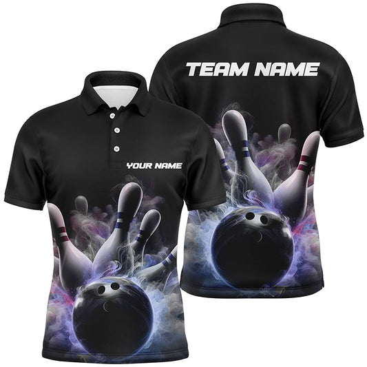 Individuelle Herren-Bowling-Polohemden, Smoke-Bowlingteam-Trikots, "Strike"-Bowlinghemden IPHW5402