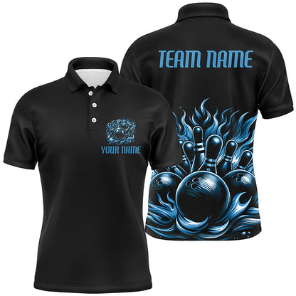 Personalisiertes mehrfarbiges Bowling-Polo, Quarter-Zip-Hemden für Herren, Damen und Kinder, individuelle Bowlingteam-Trikots IPHW5913