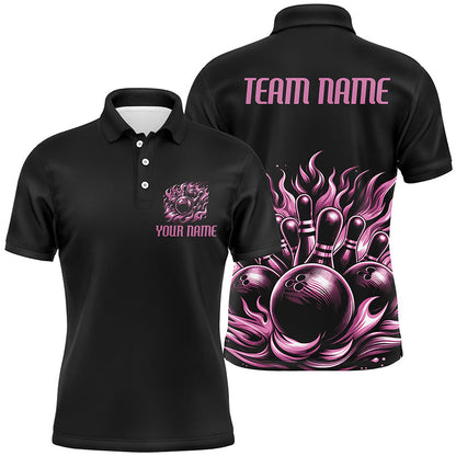 Personalisiertes mehrfarbiges Bowling-Polo, Quarter-Zip-Hemden für Herren, Damen und Kinder, individuelle Bowlingteam-Trikots IPHW5913