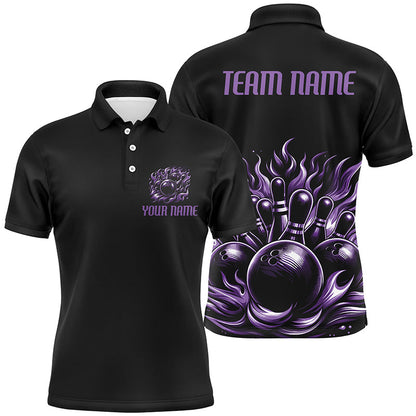 Personalisiertes mehrfarbiges Bowling-Polo, Quarter-Zip-Hemden für Herren, Damen und Kinder, individuelle Bowlingteam-Trikots IPHW5913